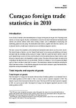 Curacao Foreign trade statistics in 2010 The economy of Curacao in 2010